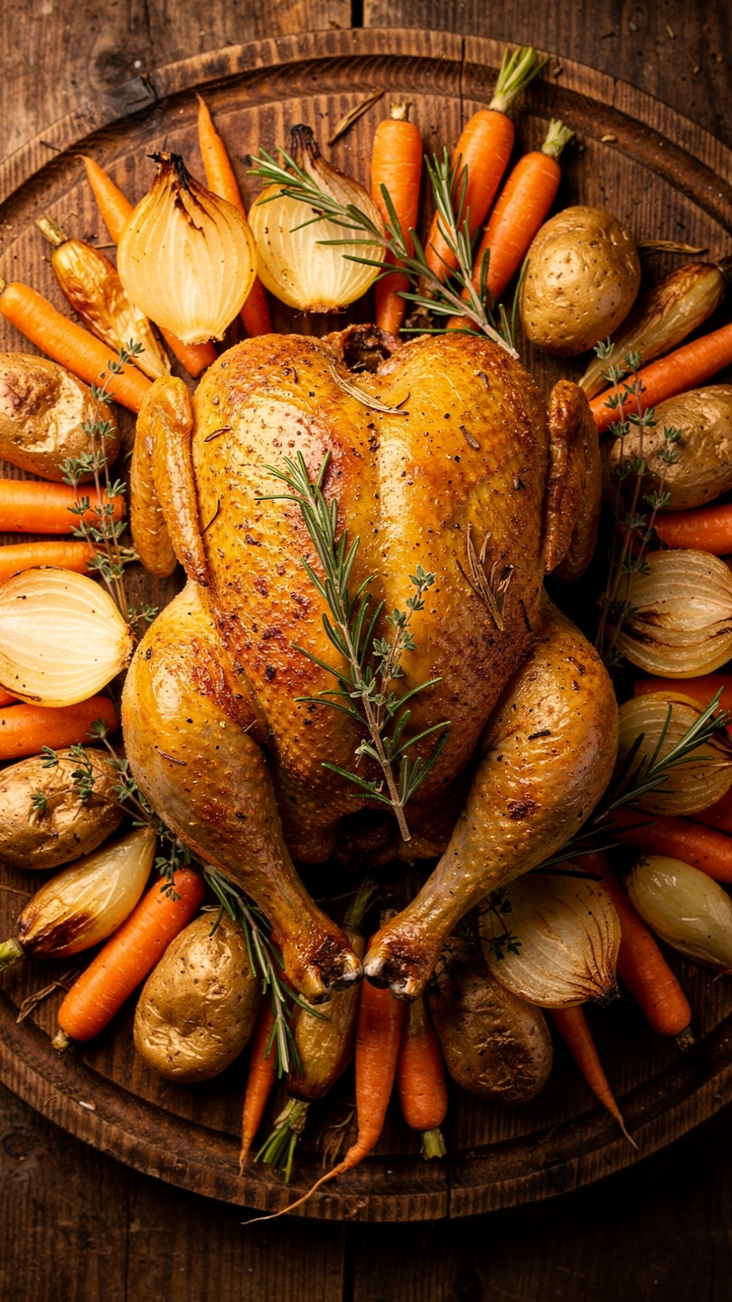 Perfect Whole Roast Chicken with Crispy Golden Skin