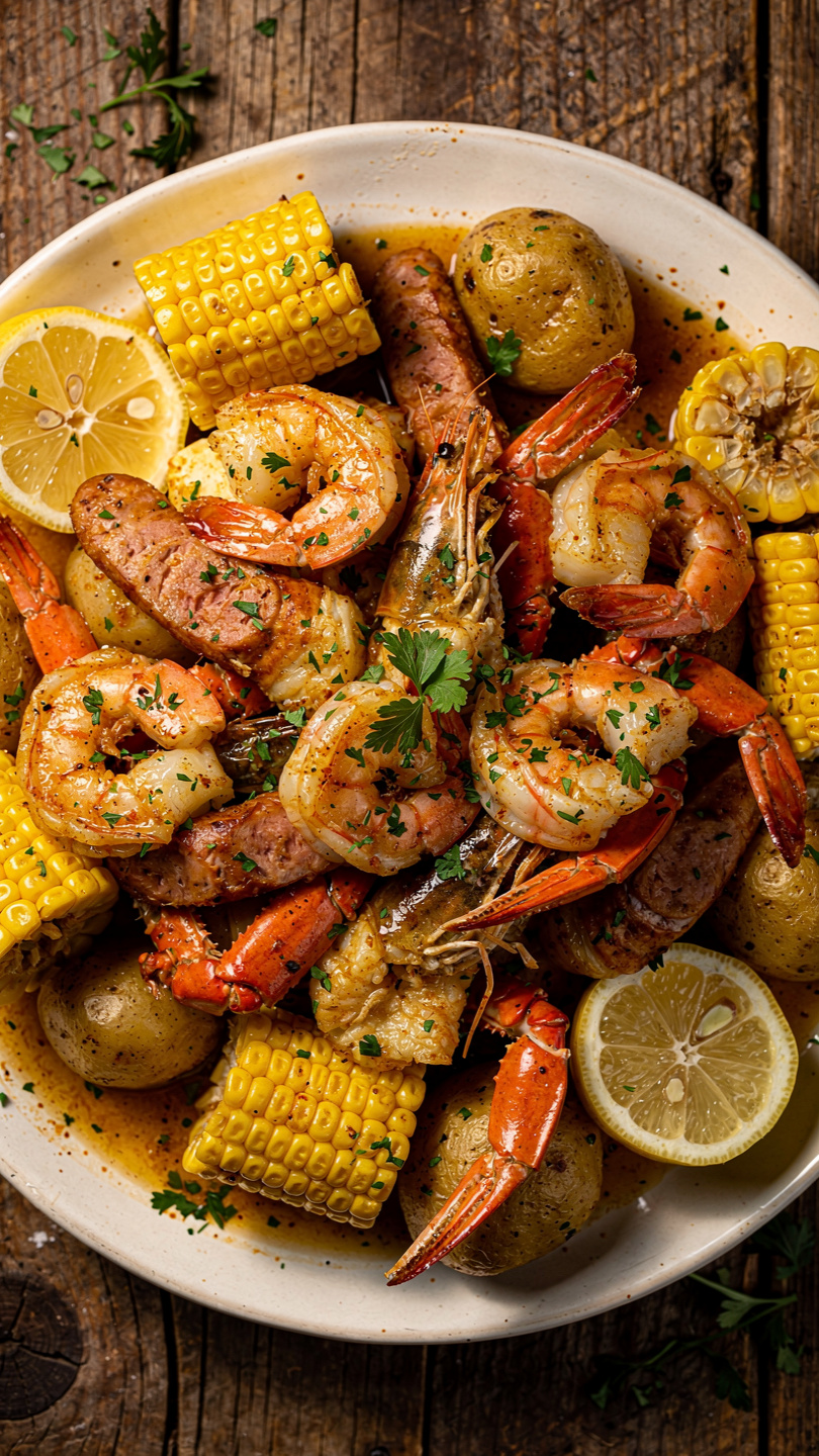 Cajun Seafood Boil with Garlic Butter Sauce