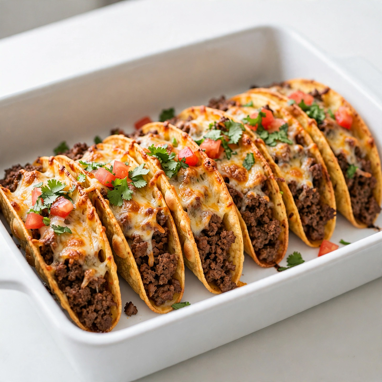 Ground Beef Baked Tacos