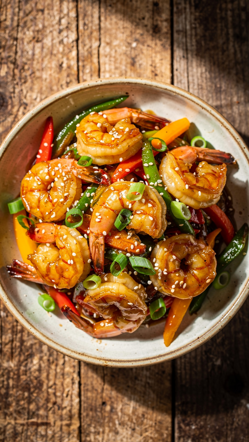 Honey Garlic Shrimp Stir Fry