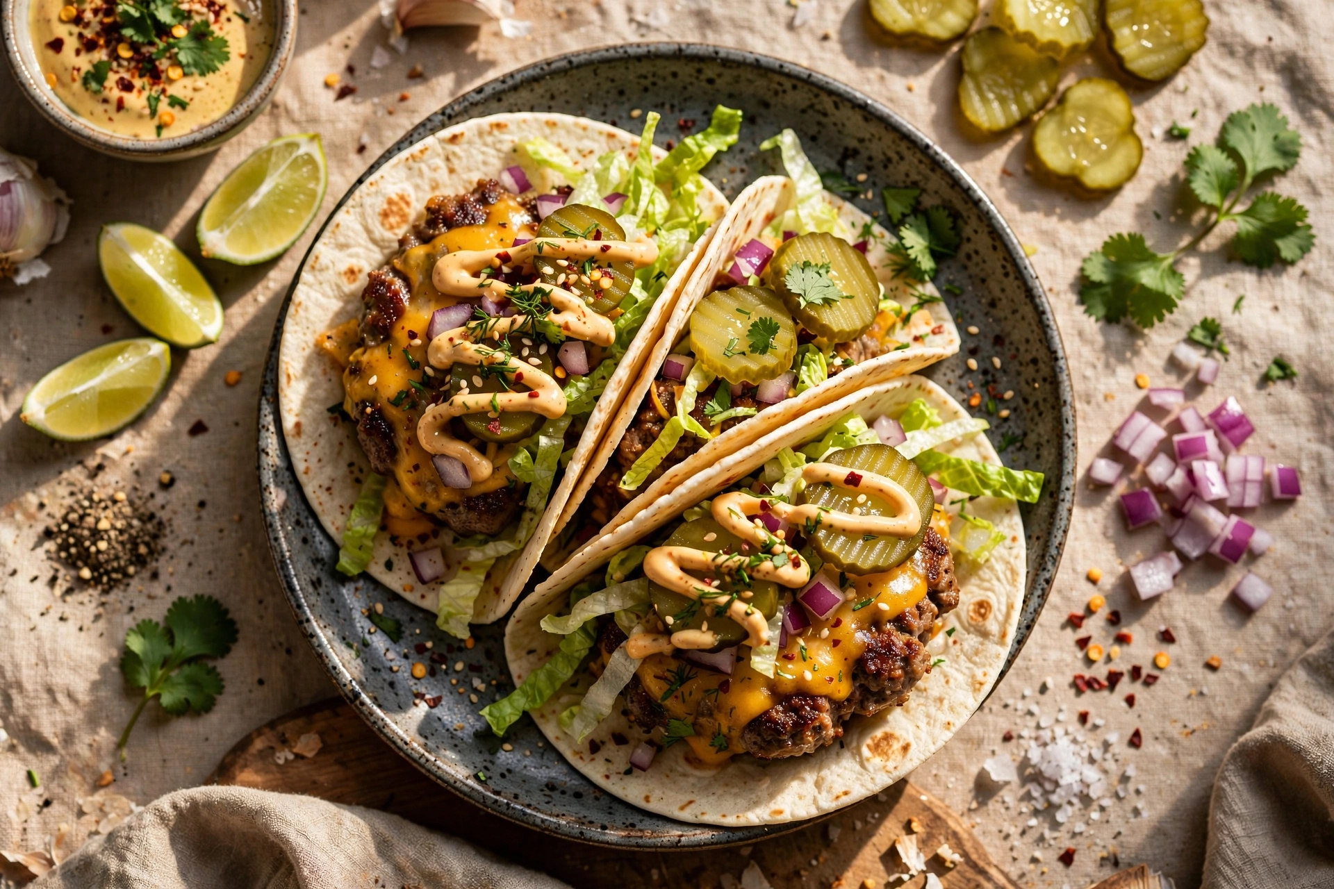 Smash Burger Tacos